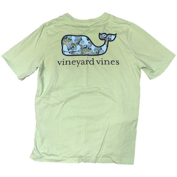 Vineyard Vines Green Graphic Whale Tee Shirt Youth Size M - Picture 2 of 4